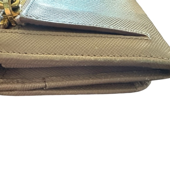 Prada Continental Wallet in Beige & Gold Hardware - Picture 6 of 12